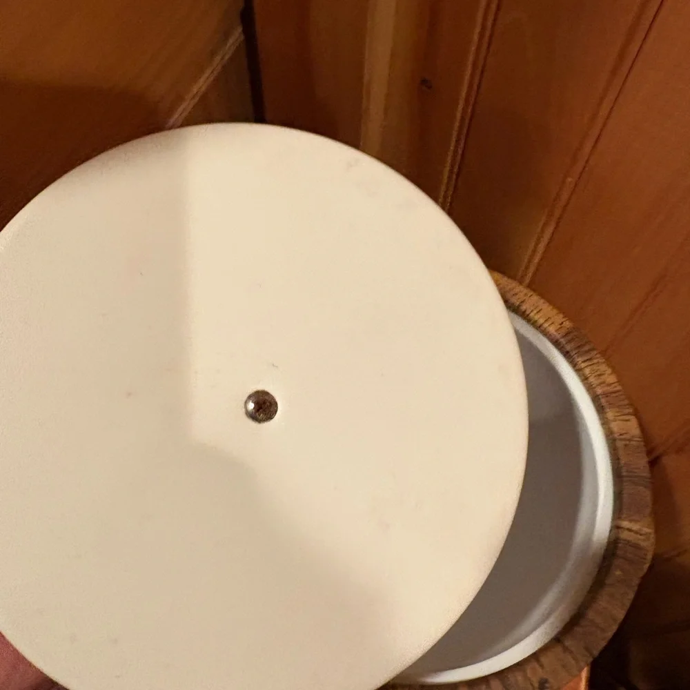 Mid-Century Modern faux wood grain ice bucket